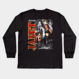 Janet Jackson Vintage Tour Concert Kids Long Sleeve T-Shirt